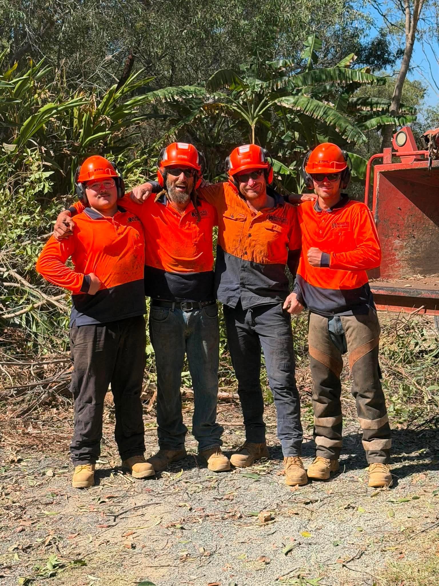 Archers Tree Services team in safety equipment